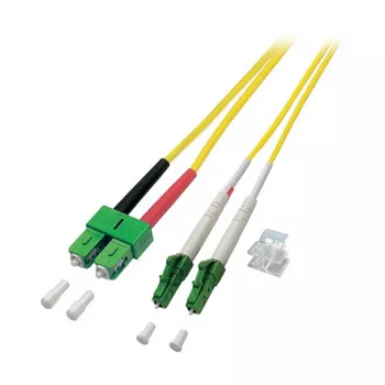 EFB Elektronik Fiiberoptiline Paigalduskaabel LC/APC kuni LC/APC Üherežiimiline OS2 Dupleks 1m LSZH Roheline