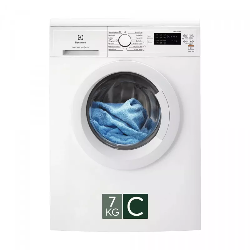 Electrolux EW2FN527WP Vabaltseisev esilaadimisega pesumasin, 7 kg, 1200 p/min, energiaklass C, valge