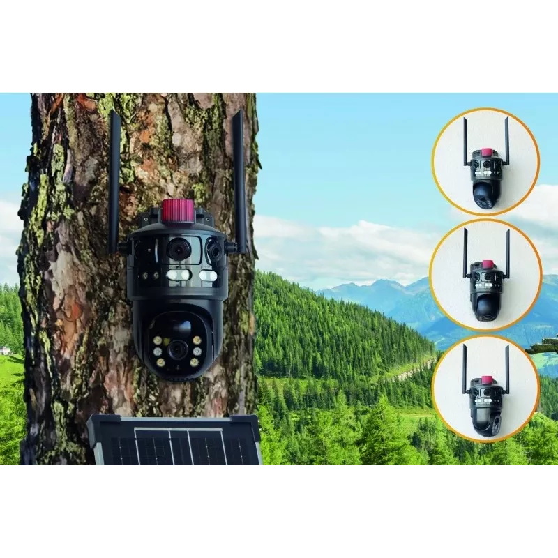 Technaxx TX-329 Dual 4G LTE Outdoor Security Camera 3MP+3MP with Solar Panel