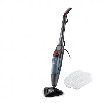 Vileda Steam Plus Pro Compact Handheld Steam Cleaner (Black/Red)