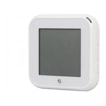 Shelly BLU H&T Display ZB temperatuuri- ja niiskusandur E-paberiekraaniga, Zigbee 3.0, Bluetooth 5.0, valge