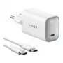 Anker Nano Laadija 100W USB-C kaabliga, Valge