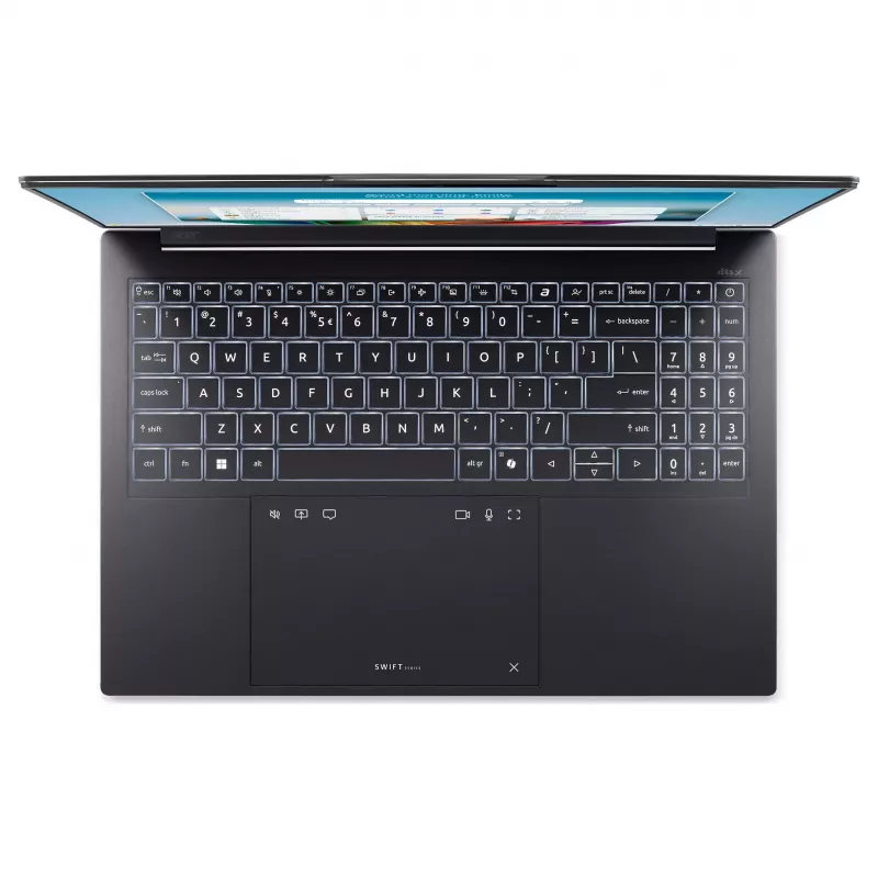 Acer Swift Go 16 AI OLED SFG16-I71-77NZ Sülearvuti, Intel Core Ultra 7 355, 16GB LPDDR5X, 512GB SSD, 16 inch 3.2K OLED, Windows 11 Home, Saksa klaviatuur