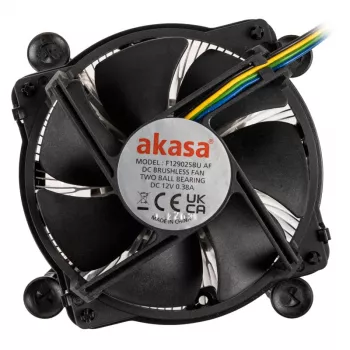 Akasa AK-CC6606BP01 Madala profiiliga CPU jahuti - pesa LGA 1700, 63,2 mm kõrge, 92 mm ventilaator, must