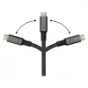 GoodConnections USB-C 4.0 (ST-ST) 1m Punutud Kaabel 100W 8K 30Hz Antratsiit