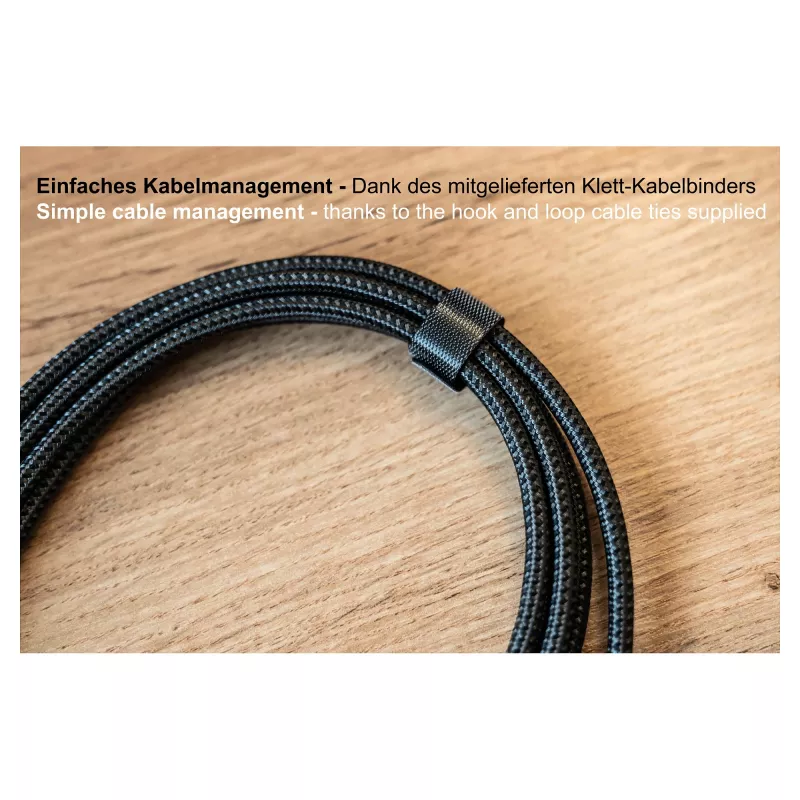GoodConnections USB-C 4.0 (ST-ST) 1m Punutud Kaabel 100W 8K 30Hz Antratsiit