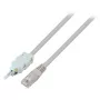 EFB Elektronik RJ45-LSA Patch-kaabel 2m, 2-pooluseline, a/b-4/5 juhtmestik, hall
