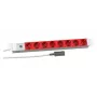 EFB Elektronik Koop PROFIversal toiteplokk (riiulisse paigaldatav) - 8 x Schuko pistikupesa, IEC C14 sisend, 250 V, 10 A, 2500 W, 1U, must