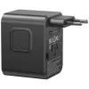 USAMS Travel Adapter CC308 17W 4in1 US/AU/EU/UK Black
