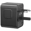 USAMS Travel Adapter CC308 17W 4in1 US/AU/EU/UK Black