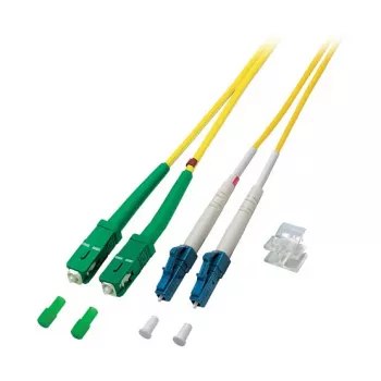 EFB Elektronik ECOFIBER Fiiberoptiline paigalduskaabel SC/APC Single mode OS2 Duplex 2m LSZH Kollane