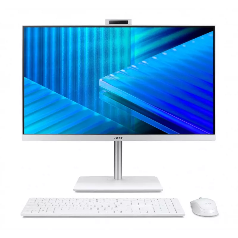 Acer Veriton 2000 VZ2417G All-in-One PC, 27-tolline IPS FHD, Intel Core 5 120U, 16GB DDR5, 512GB M.2 SSD, Windows 11 Pro, Valge