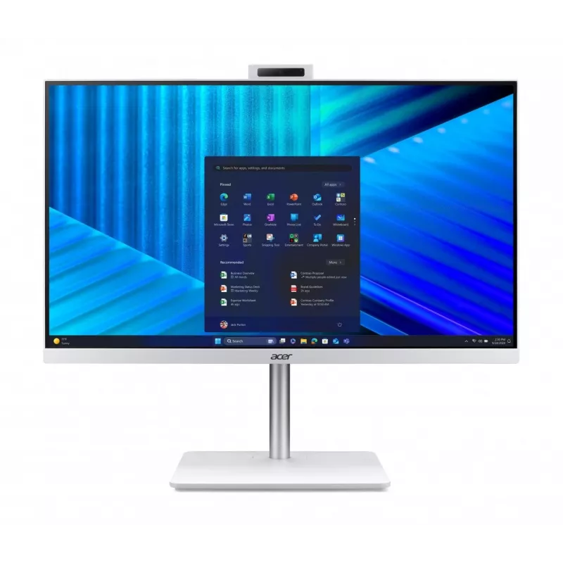 Acer Veriton 2000 VZ2417G All-in-One PC, 27-tolline IPS FHD, Intel Core 5 120U, 16GB DDR5, 512GB M.2 SSD, Windows 11 Pro, Valge