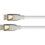 GOOD CONNECTIONS PREMIUM DisplayPort 2.0 kaabel, 54 Gbit/s, UHBR 13.5, 4K @240Hz / 8K @60Hz, täismetallist pistik, vask, 2m valge