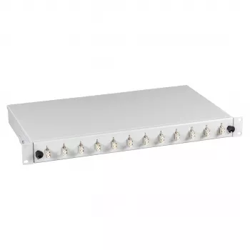 EFB Elektronik Splice Box 6x LC Duplex OM4 Extendable, 1U, Partially Equipped, Light Grey