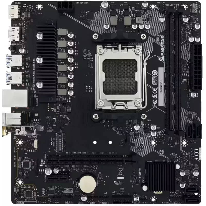 BIOSTAR B650MS2-E emaplaat, AMD AM5, DDR5, Micro ATX