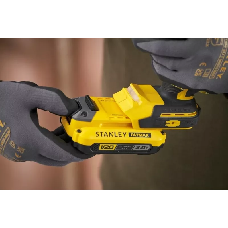 STANLEY FATMAX SFMCD726D2T 18V Harjadeta Juhtmeta Kombipuur (2x 2.0Ah Akud, Laadija, TSTAK Karp)