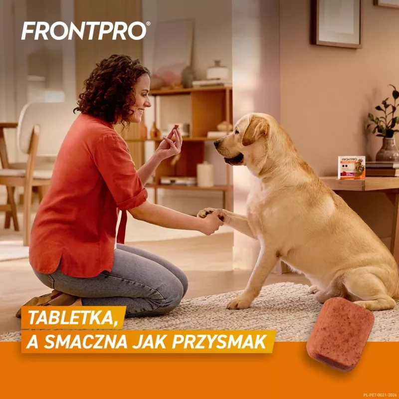 FRONTPRO Kirbu- ja puugitabletid koertele (25-50 kg) - 3x 136 mg Afoksolaani närimistabletid