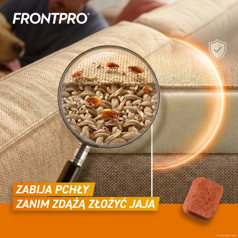 FRONTPRO Kirbu- ja puugitabletid koertele (25-50 kg) - 3x 136 mg Afoksolaani närimistabletid