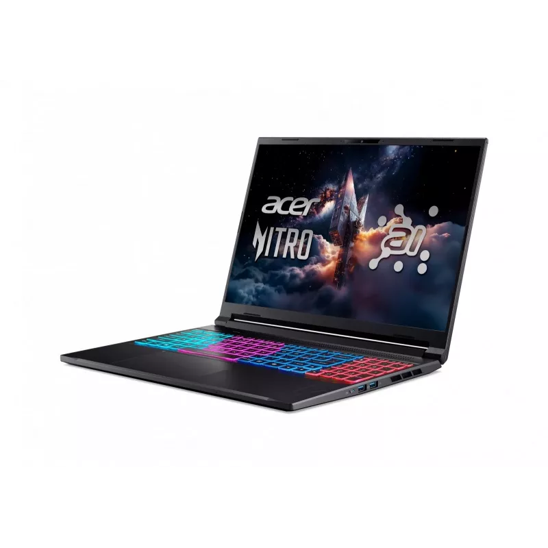 Acer Nitro 16S AI ANV16S-61 mängusülearvuti - AMD Ryzen AI 9 365, 32GB DDR5, 1TB SSD, NVIDIA GeForce RTX 5070, 16 tolli WQXGA 180Hz, Windows 11 Pro, must