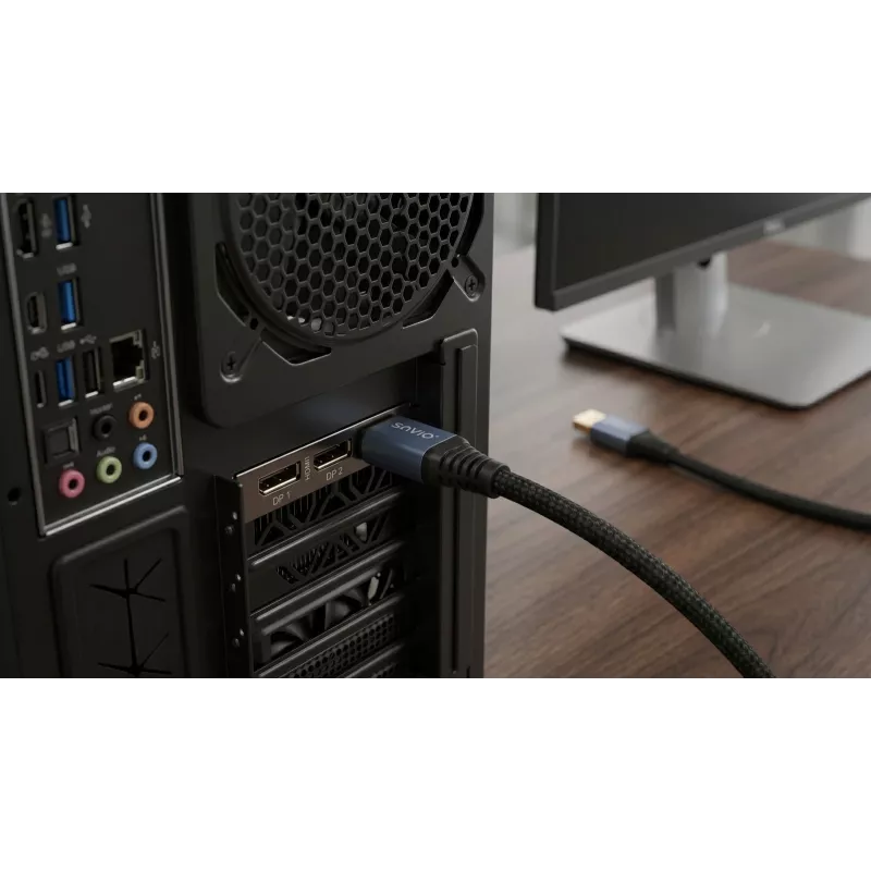 SAVIO CL-209 DisplayPort 2.1 kaabel 1m must