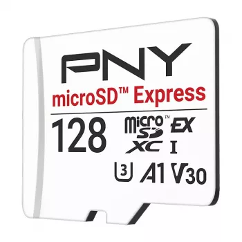 PNY 128GB microSDXC Express Card UHS-I U3 V30 A1 koos SD-adapteriga