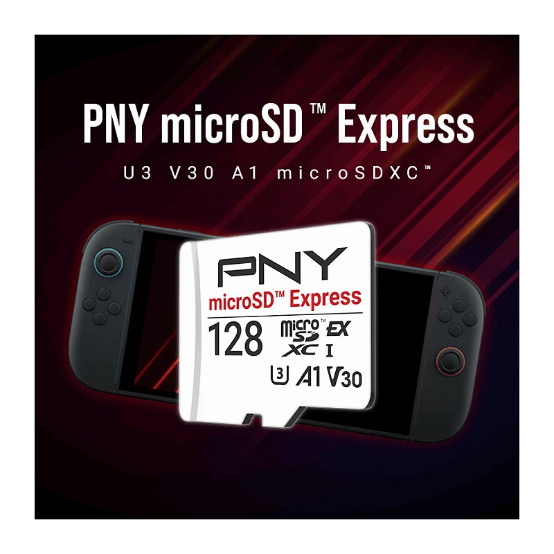 PNY 128GB microSDXC Express Card UHS-I U3 V30 A1 koos SD-adapteriga