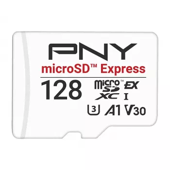 PNY 128GB microSDXC Express Card UHS-I U3 V30 A1 koos SD-adapteriga