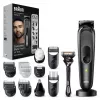 Braun MGK7491 17-in-1 Multi-Grooming Style Kit, Must/Hõbe, Juhtmeta, Li-Ion, 100 min tööaeg