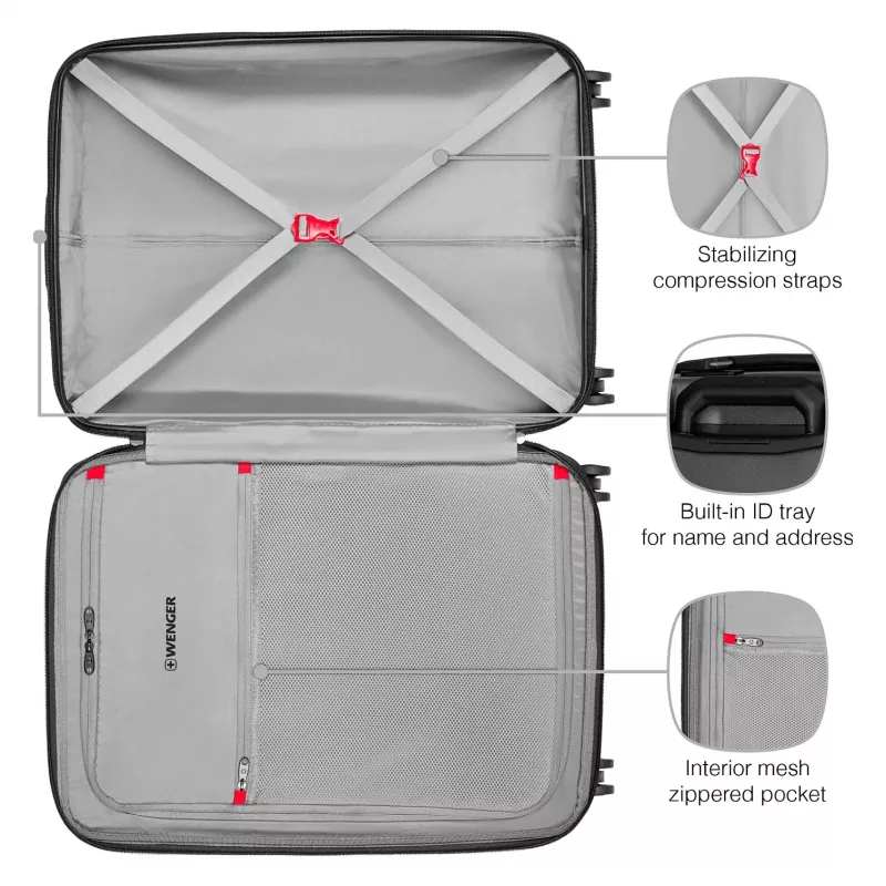 WENGER Prymo Medium Hardside Case (Anthratsiit, 59 liitrit)