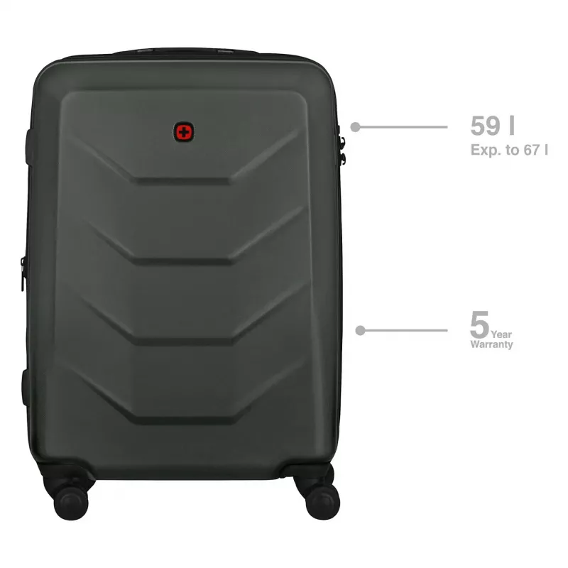 WENGER Prymo Medium Hardside Case (Anthratsiit, 59 liitrit)