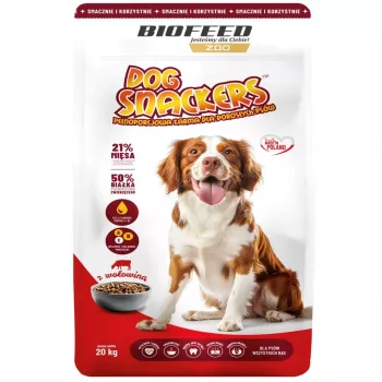 BIOFEED Dog Snackers Adult Medium & Large Beef kuiv koeratoit 20 kg