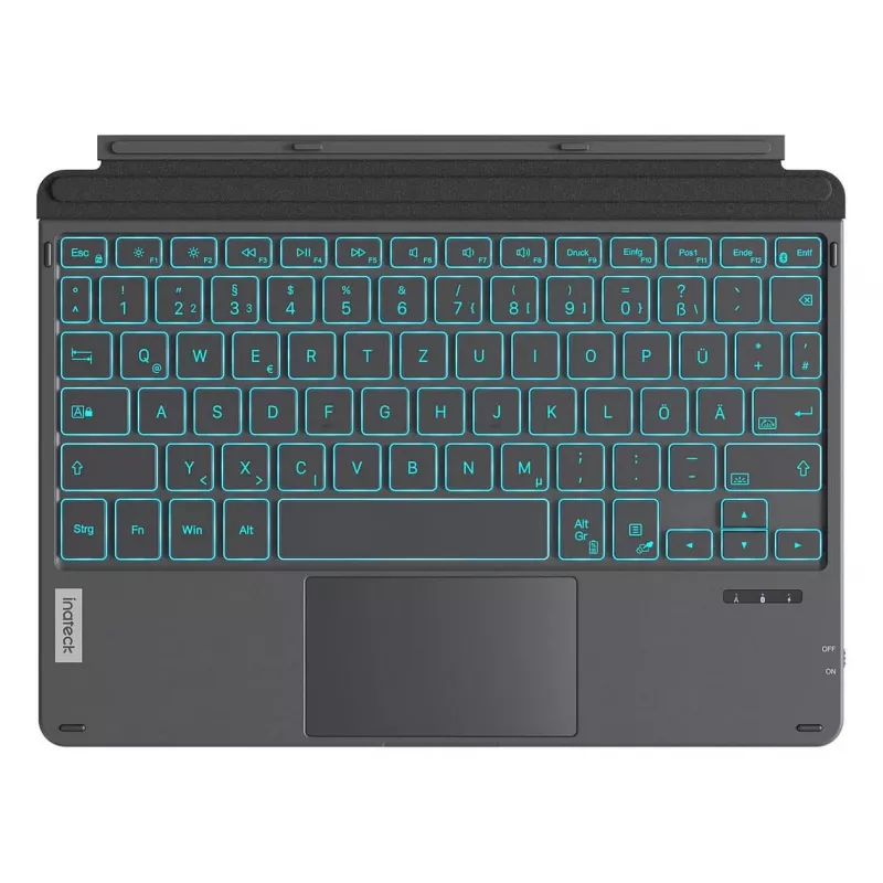 Inateck Surface Keyboard 02028 Gray Bluetooth 5.0 Backlit QWERTY