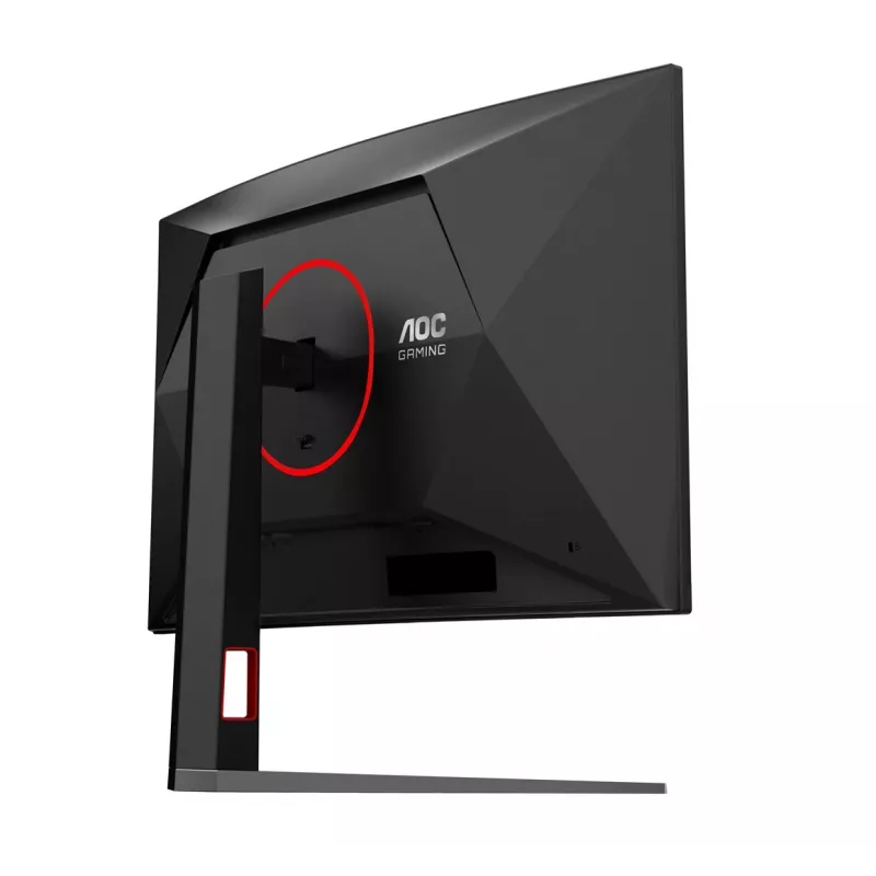 AOC C32G4Z 31.5 inch Curved Gaming Monitor, Full HD, 240Hz, 1ms, VA, FreeSync Premium, Must/Punane