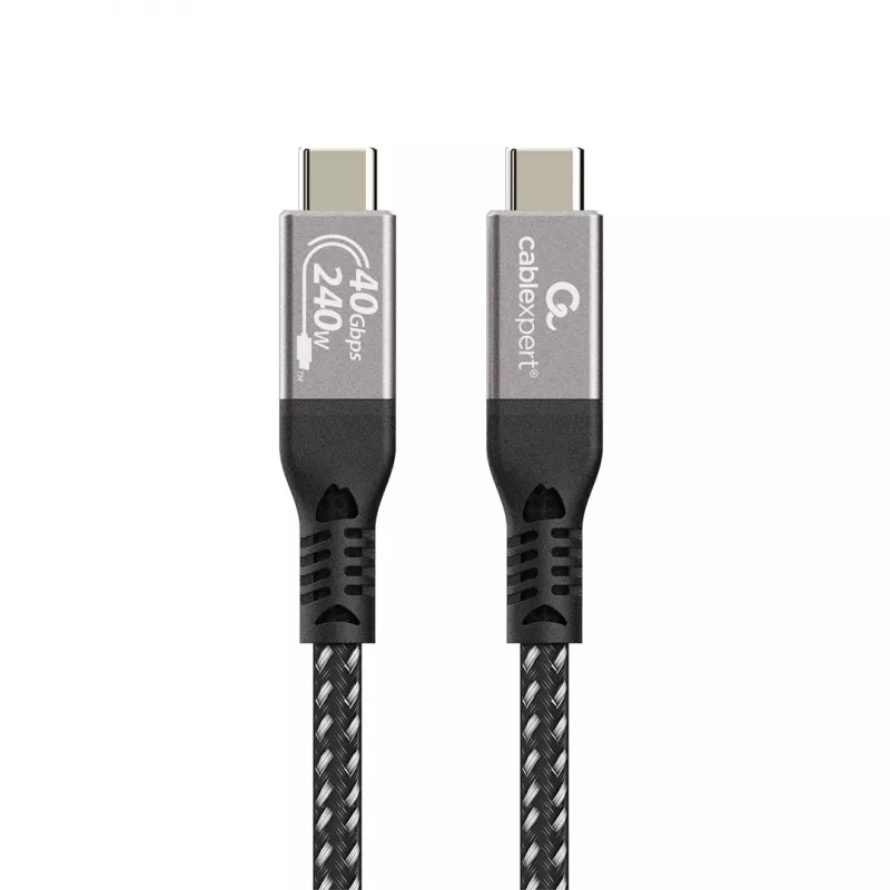 Gembird CCBP-USB4-CMCM240-0.5M Premium USB4 Type-C laadimis- ja andmekaabel, 40 Gbps, 240 W, 0,5 m