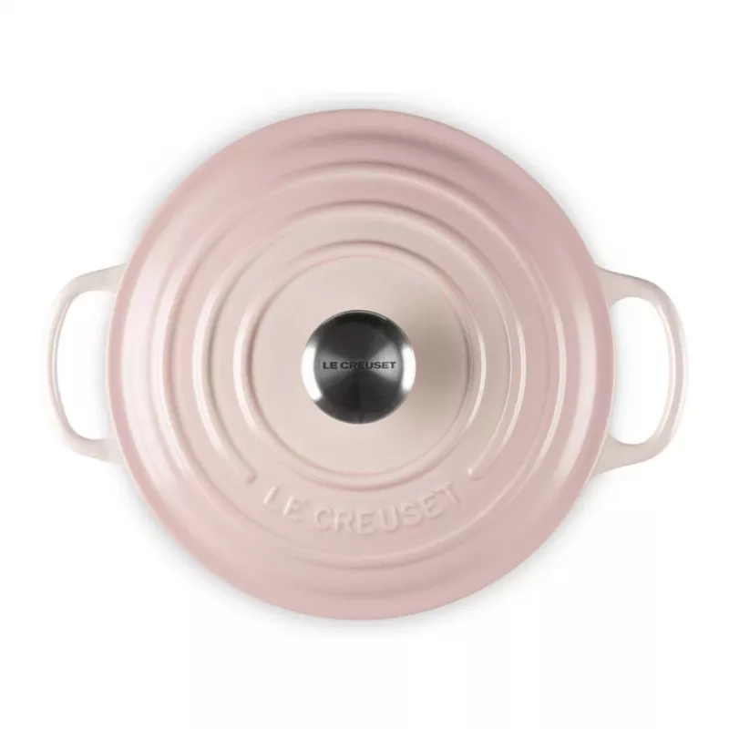 Le Creuset Signature Cast Iron Round Casserole 20 cm Shell Pink
