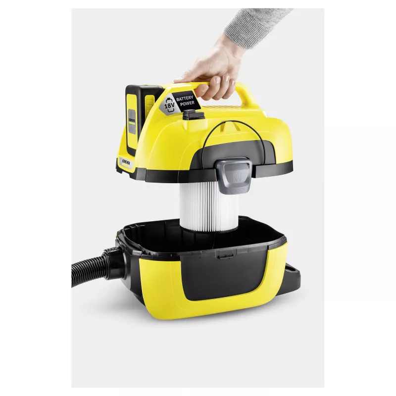 Kärcher WD 1 Compact Battery Set märg- ja kuivtolmuimeja, 15L, 1000W