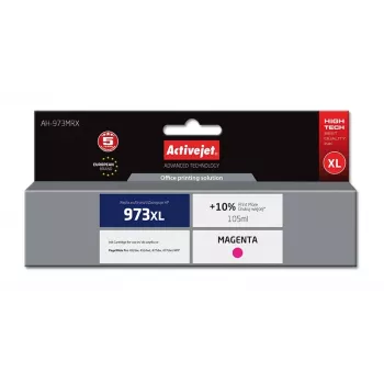 Activejet AH-973MRX Ühilduv tindikassett, Premium, 105 ml, Magenta, HP 973XL F6T82AE asendus