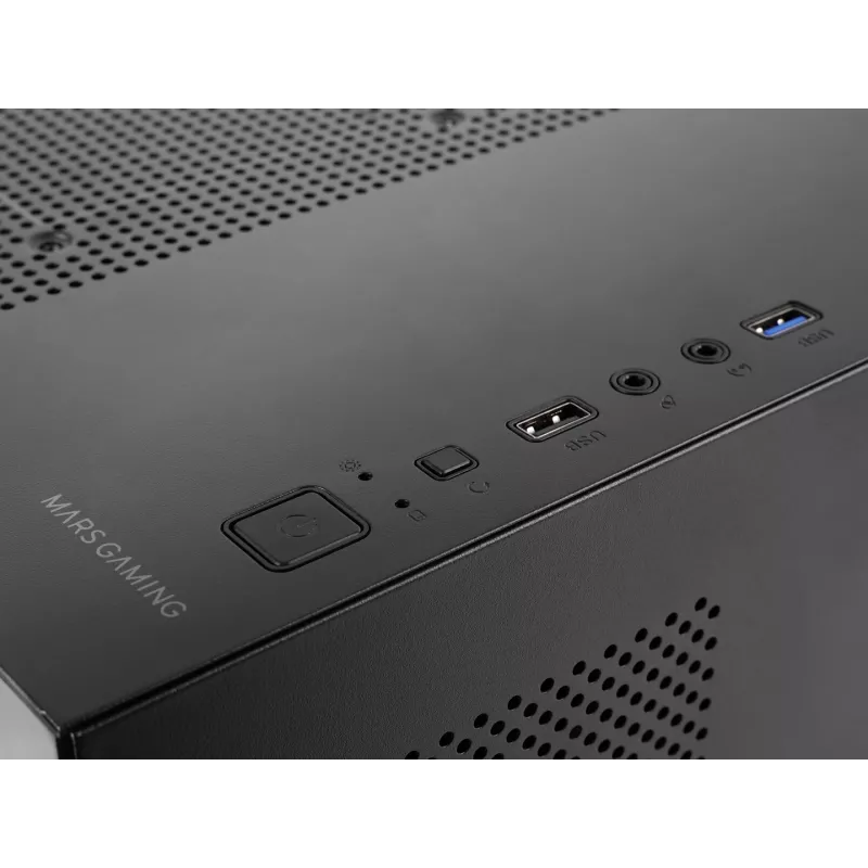 TACENS Mars Gaming MC-3TLITE Mini Tower Must Tugevdatud Klaas FRGB Korpus
