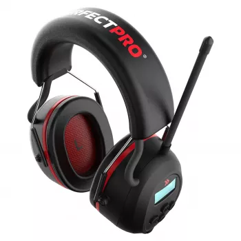 PerfectPro H-40 Kaitsekõrvaklapid ehitusel DAB+/FM-raadio, Bluetooth 5.2, SNR 30 dB, IPX4, USB-C, must