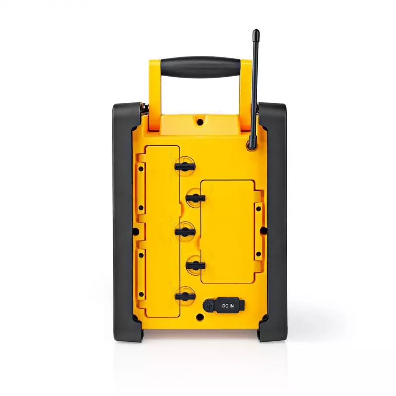 Nedis FM Radio RDFM3100YW - Kaasaskantav FM-raadio Bluetoothi ja AUX-iga, IPX5, kollane