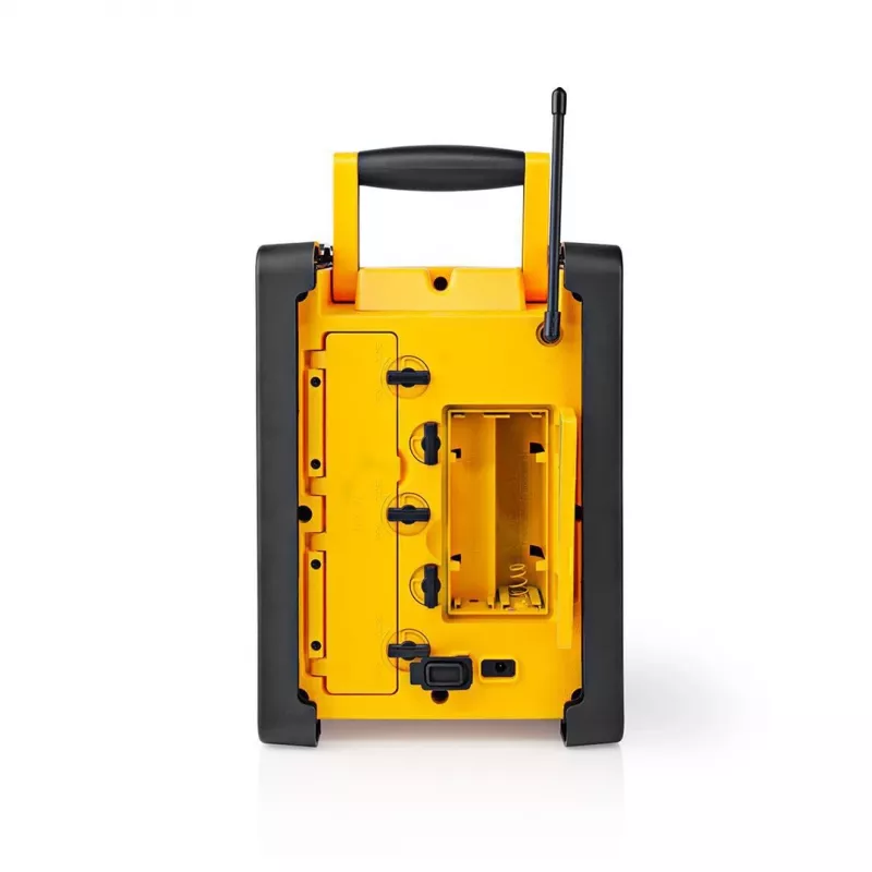 Nedis FM Radio RDFM3100YW - Kaasaskantav FM-raadio Bluetoothi ja AUX-iga, IPX5, kollane