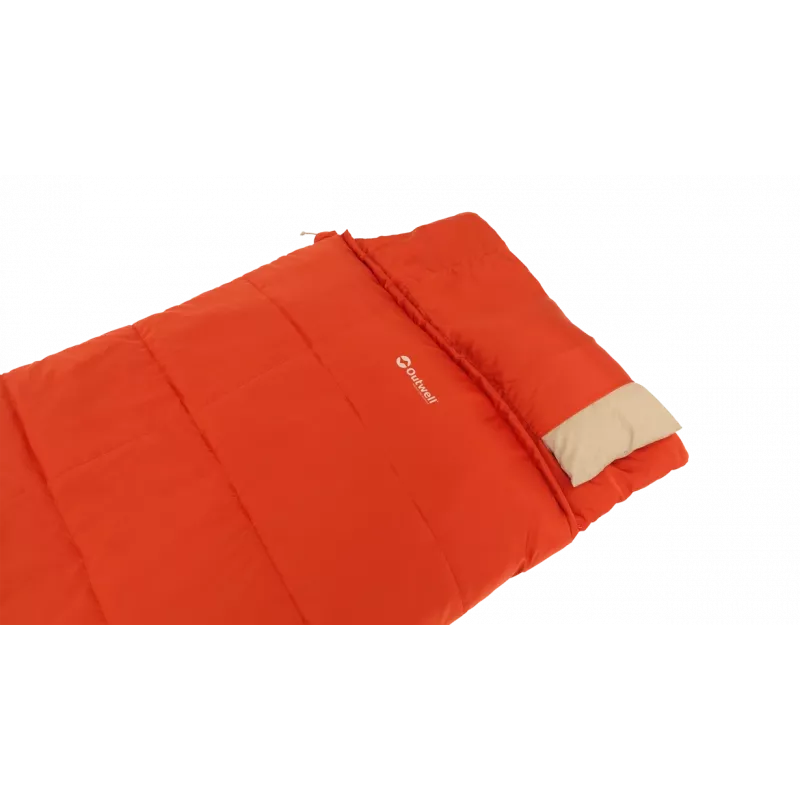 Outwell Contour Lux Red magamiskott 220 x 85 cm -19 kuni 15 °C parempoolne tõmblukk