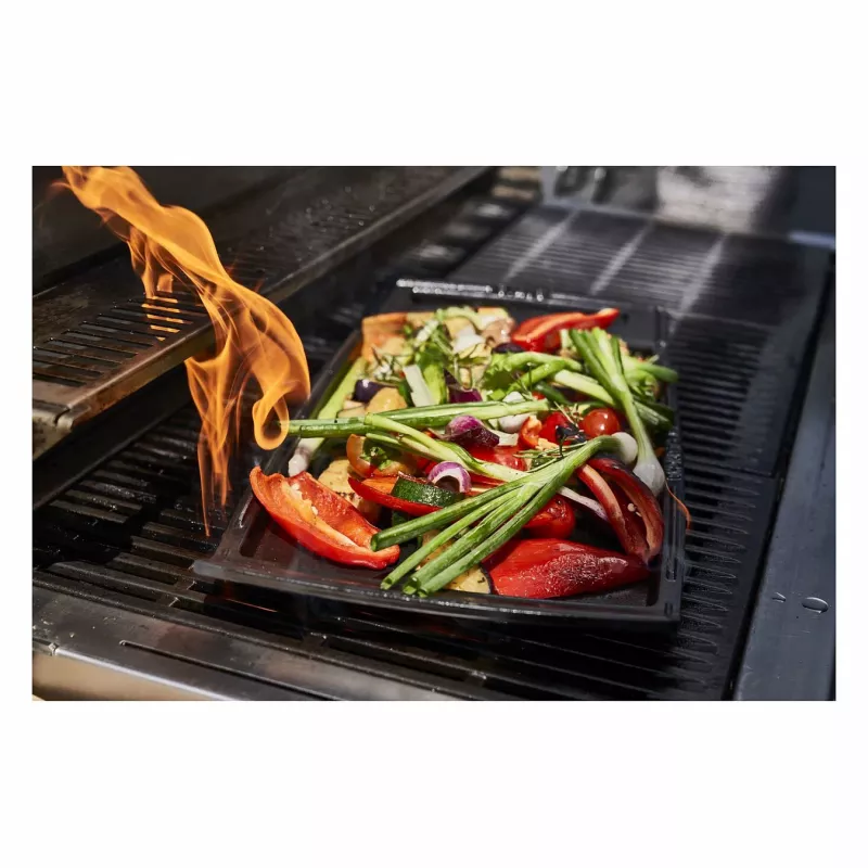 Staub Ristkülikukujuline Malmist Praadimispann Kaanega, Must, Induktsiooniga Ühilduv, 38 cm