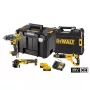DEWALT 18V XR Juhtmeta 3-osa komplekt DCK327P2T (DCD791, DCG405, DCH263) koos 2 x 5.0Ah akuga, laadija ja TSTAK kohvritega