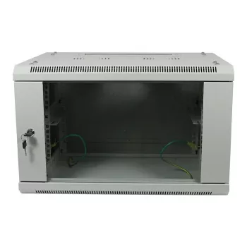 ALLNET 19 inch seinakapp 9U üheosaline sügavus 600mm helehall lamepakend SMA seeria
