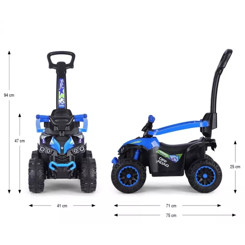MILLY MALLY Kids Bike with Handle Wild Blue