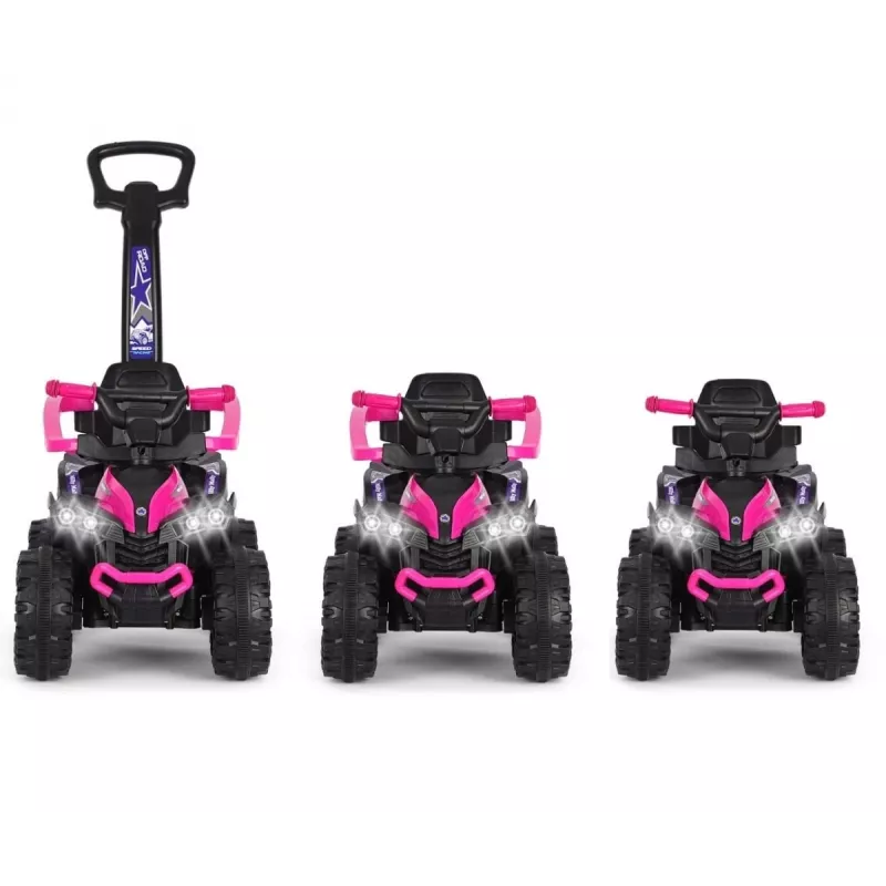 MILLY MALLY lastejalgratas käepidemega Wild Pink 12 tolli