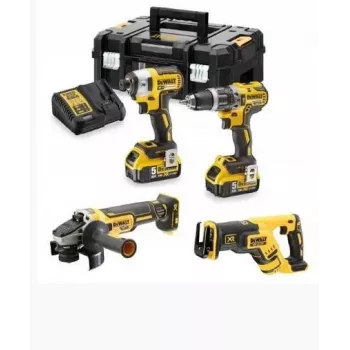 DEWALT DCK440P2T-QW 18V 4-osaline juhtmeta komplekt (2x5.0Ah, XR Li-Ion, harjadeta)