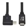 Eaton Tripp Lite Series USB-C kaabel (M/M) - USB 3.2 Gen 2, Thunderbolt 3, 100W PD laadimine, täisnurkne pistik, must, 1 m (3.3 ft.)